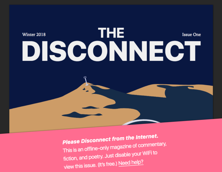 The Disconnect -julkaisun etusivu